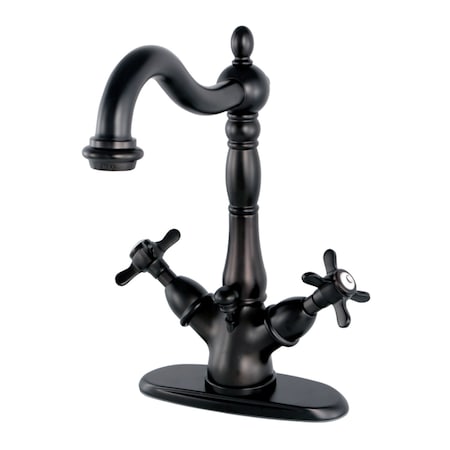 Kingston Brass Essex 2-Handle Bathroom Faucet W/Brass Pop-Up & Cover Plate, Bronze KS1435BEX